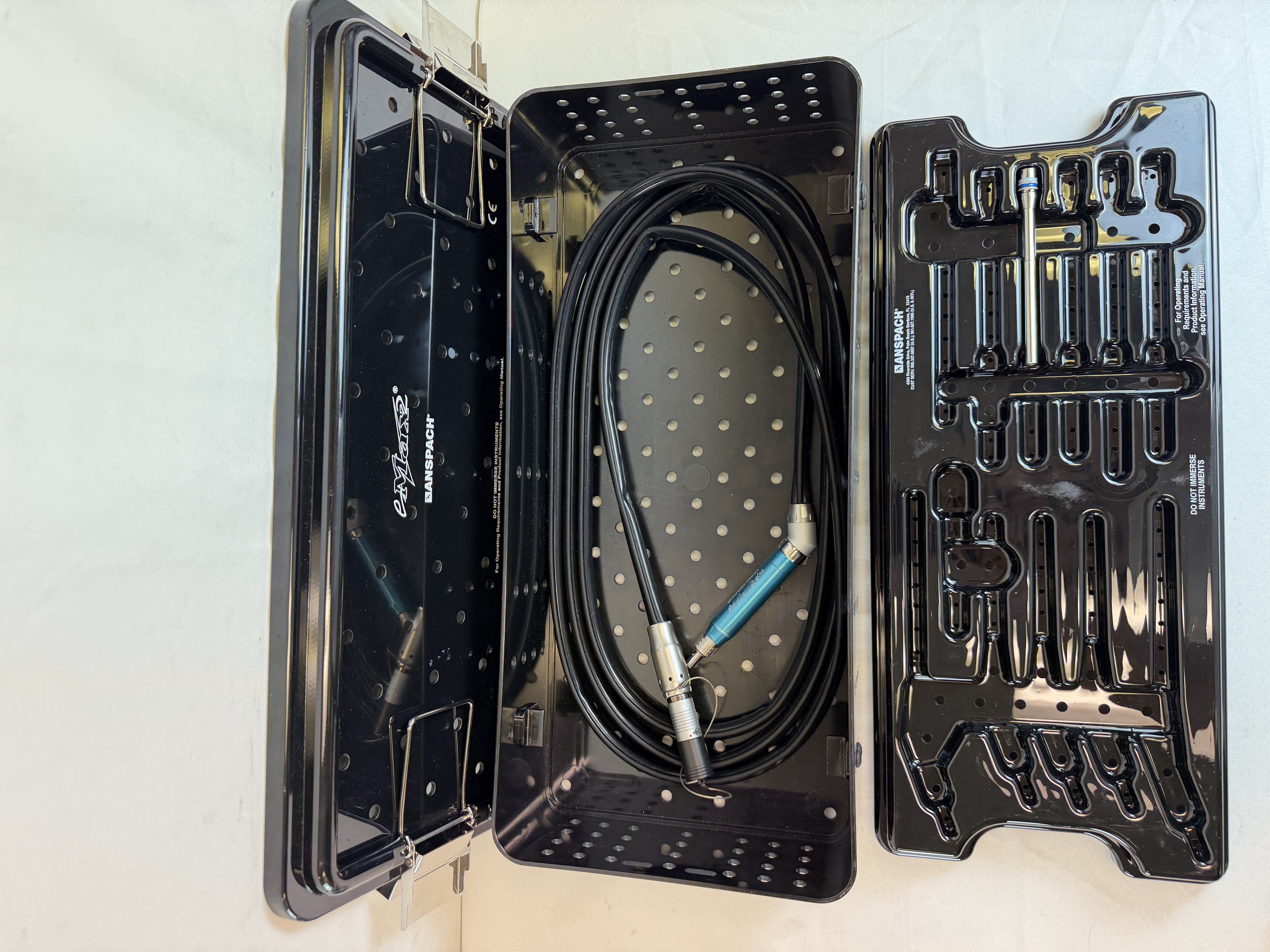 Anspach Synthes EMAX2PLUS Emax 2 + High Speed Neuro Drill w/ LongHD Attachment & Case