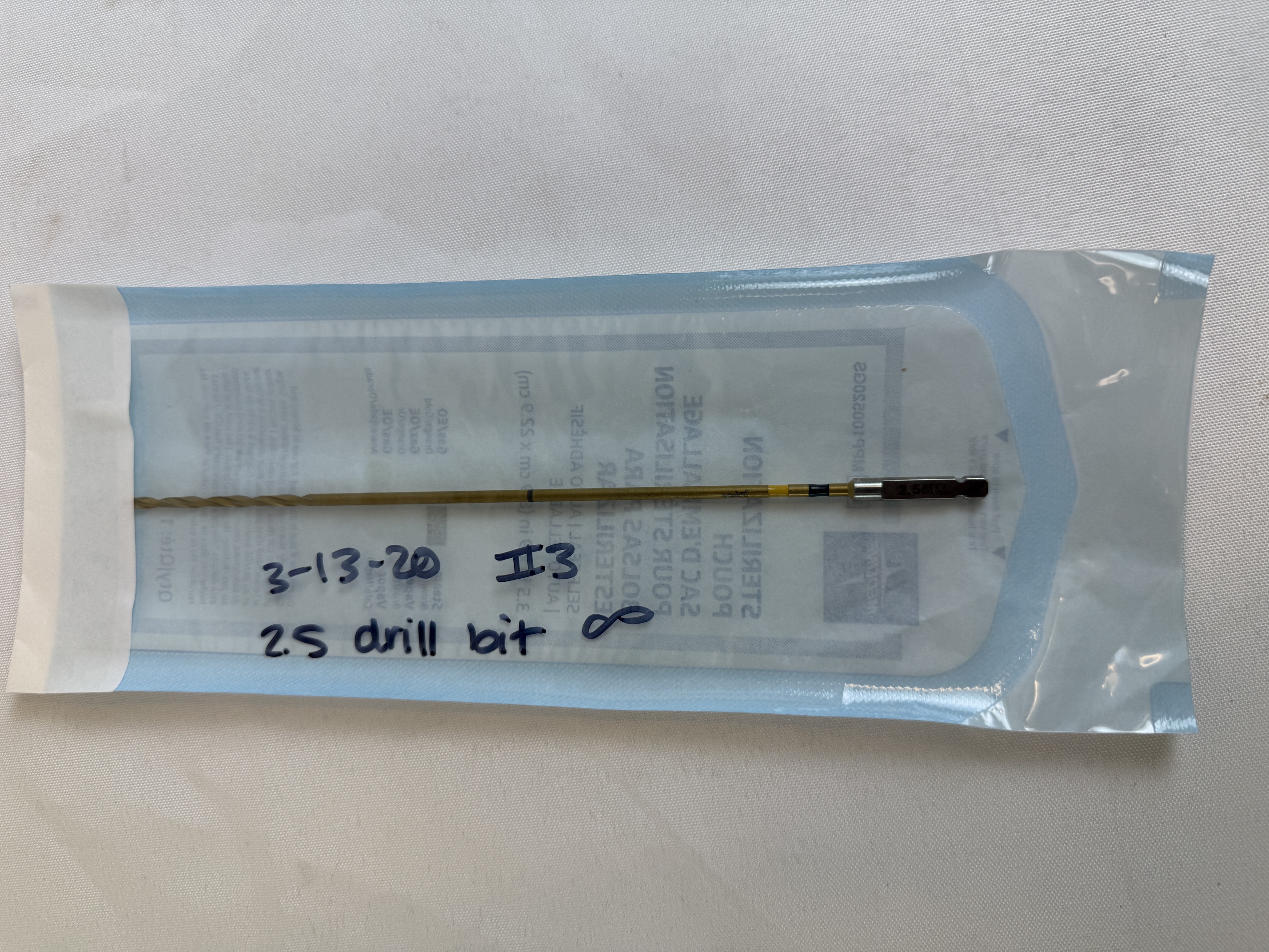 Arthrex AR-8943-42 2.5mm x 15cm Gold Drill Bit
