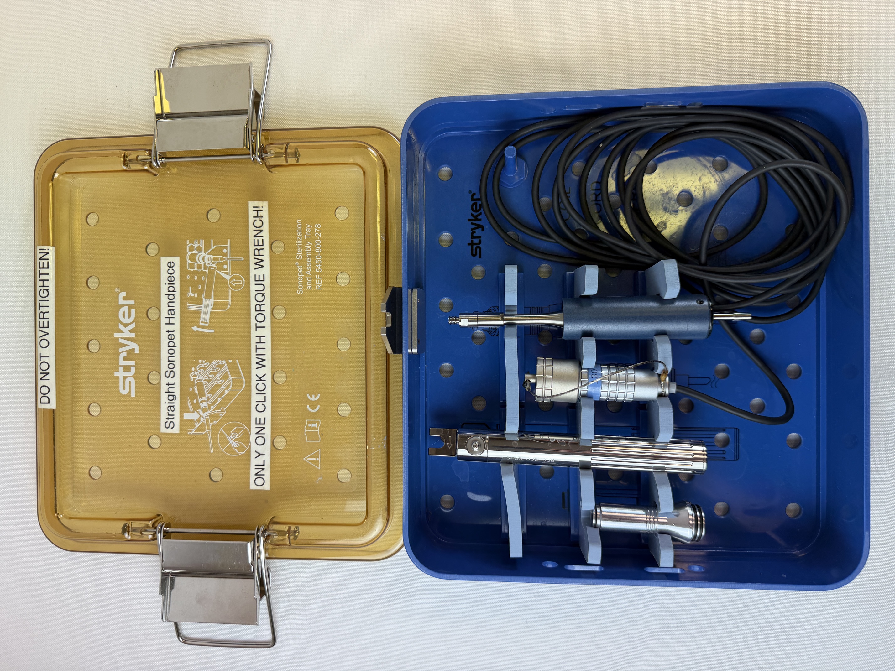 Stryker 5450-840 Sonopet Ultrasonic Aspirator 25kHz Straight Handpiece Set