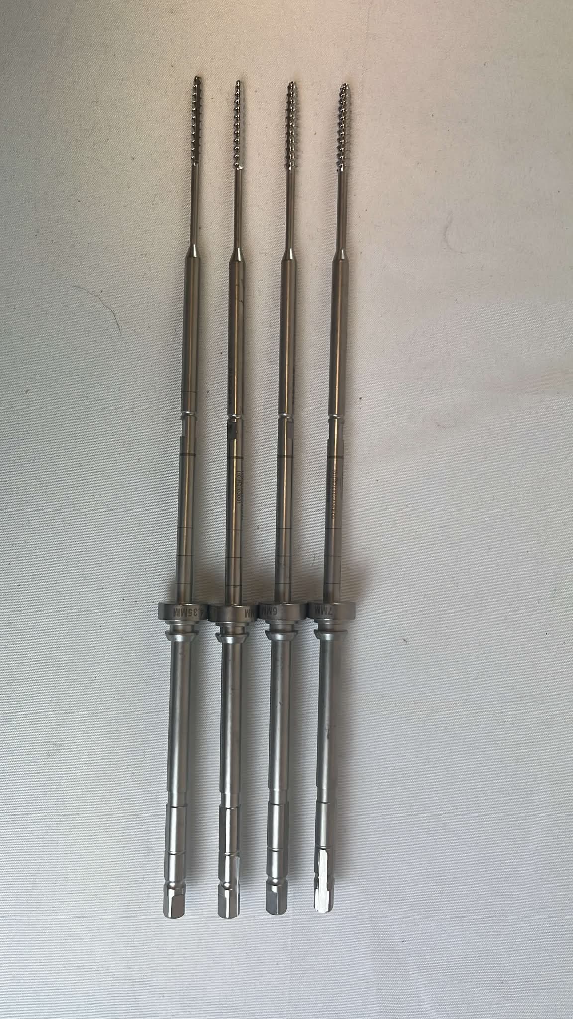 DePuy Synthes Spine Navigated Dual Lead Cannulated Taps - 4pc Set (4.35, 5, 6, 7mm)